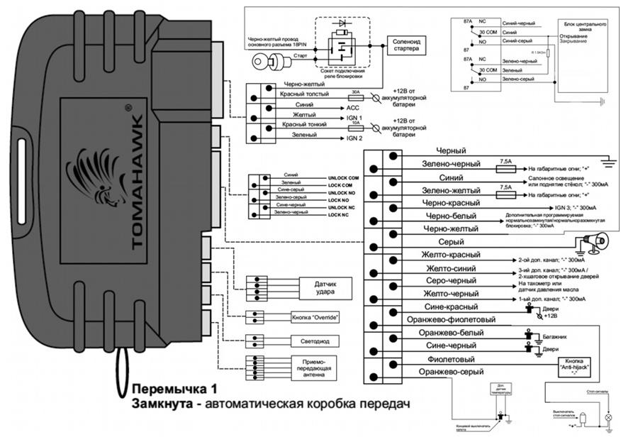 Схема электропроводки Томагавк
