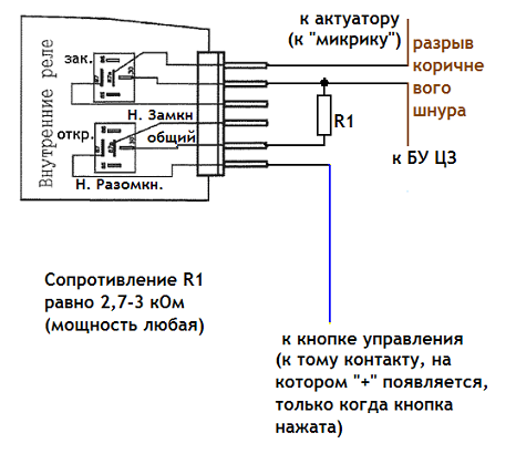 Схема электрики ЦЗ