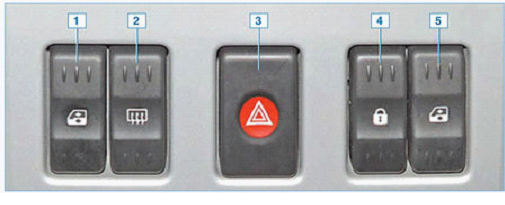 Пять черных кнопок в авто