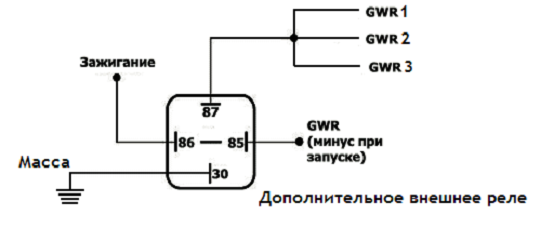 Схема подключения нескольких модулей обхода